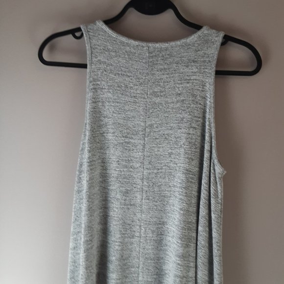 Gap New! Grey Sleeveless Tank A-line Jersey Dress Size Medium Petite - Picture 6 of 10